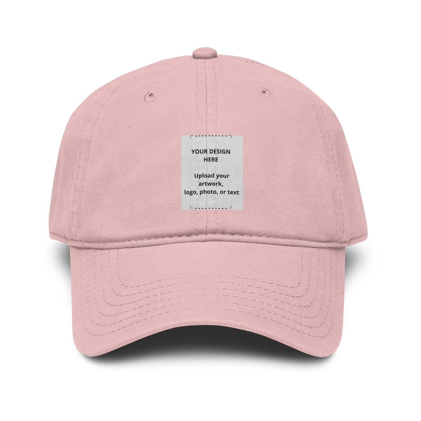 Washed Baseball Cap — Vintage Garment-Washed Dad Hat (Customizable Patch)