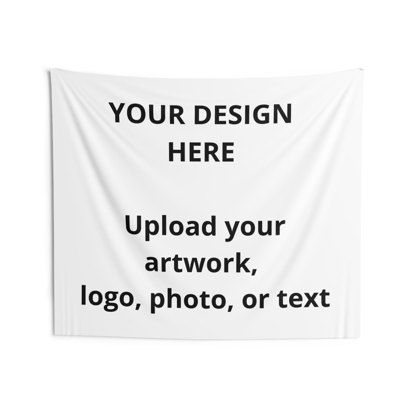 Custom Indoor Wall Tapestry — Personalized Photo, Logo & Text Decor