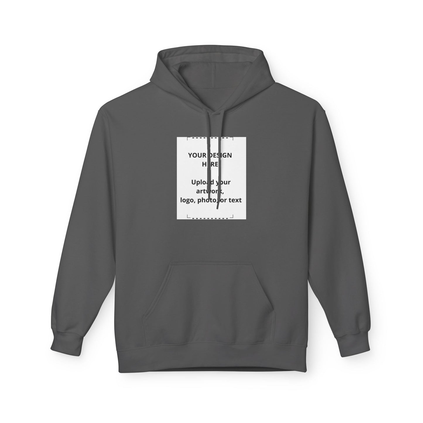Custom Minimal Center-Print Hoodie — Personalize with Your Logo, Photo or Text