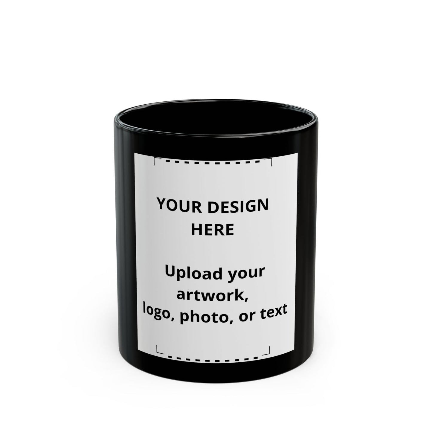 Custom Black Mug (11oz & 15oz) – Personalized Photo, Logo & Text Coffee Cup