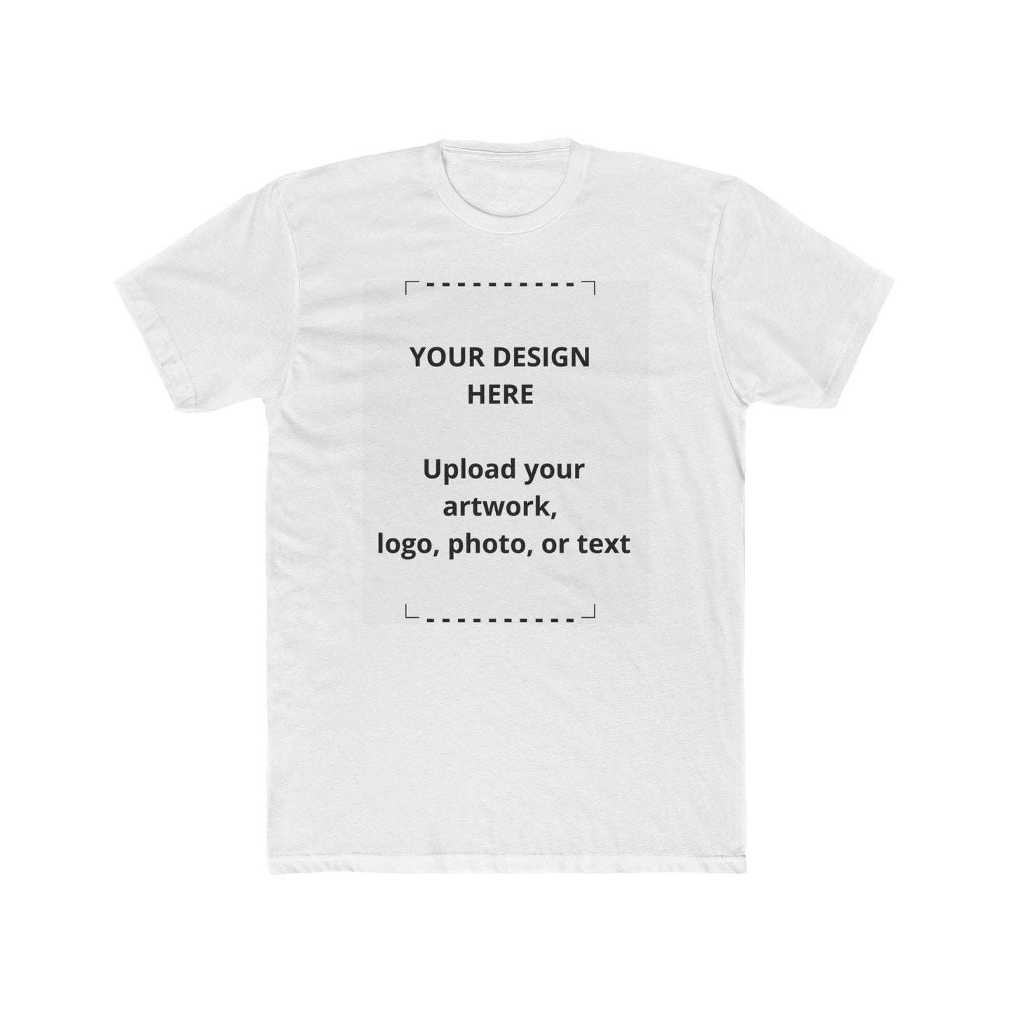 Custom Photo & Logo T‑Shirt — Personalized Crew Tee (Upload Your Design)