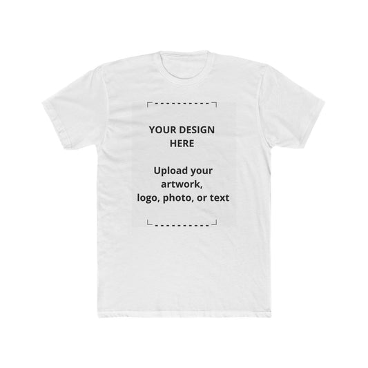 Custom Photo & Logo T‑Shirt — Personalized Crew Tee (Upload Your Design)