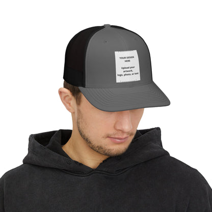 Custom Trucker Snapback Cap — Personalized Mesh Baseball Hat