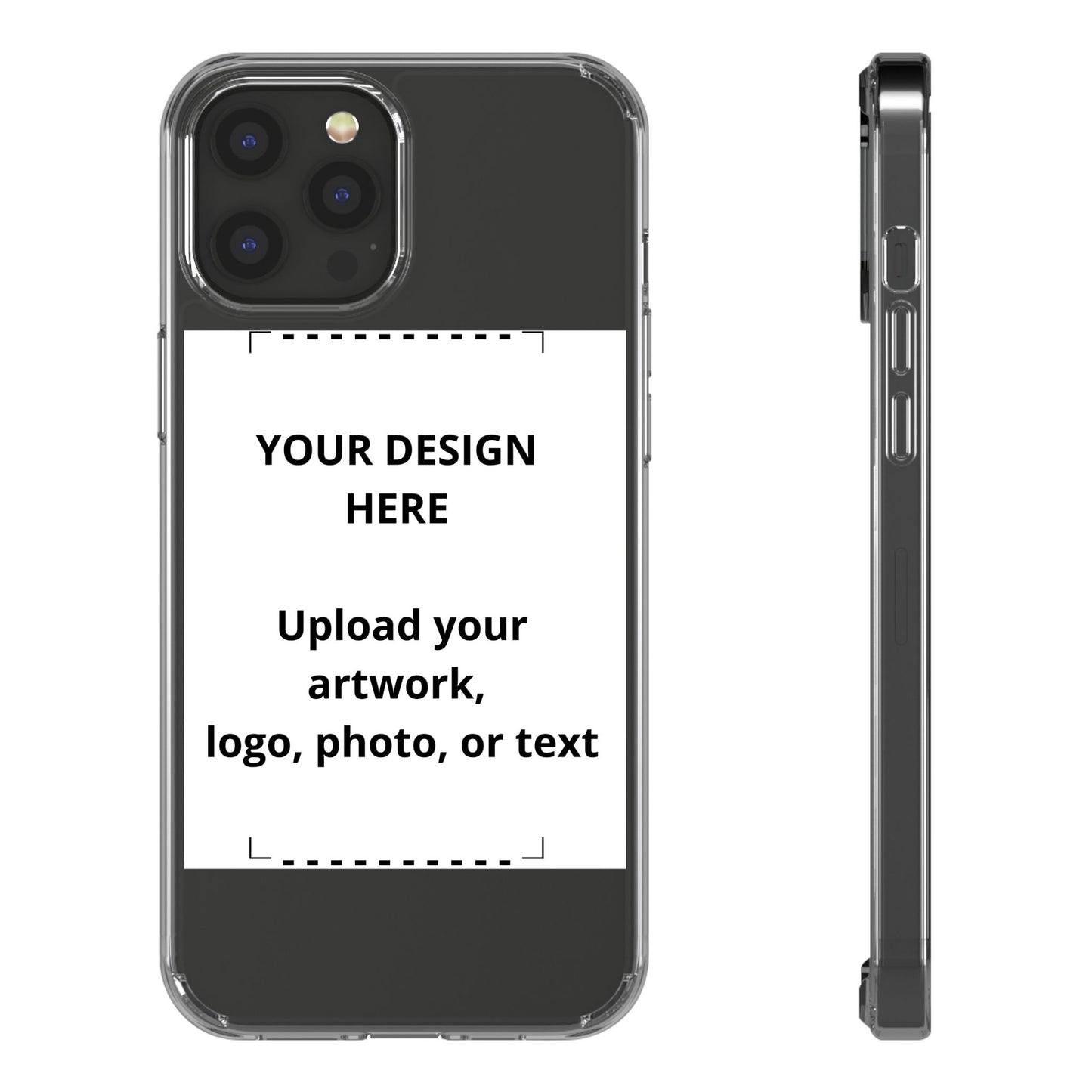Custom Clear Phone Case — Personalized Photo, Logo & Text iPhone Case